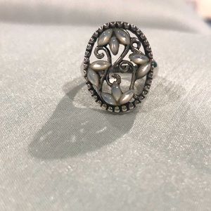 Silver decorative ring